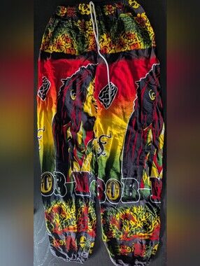 Bob Marley Print Baggy Pants